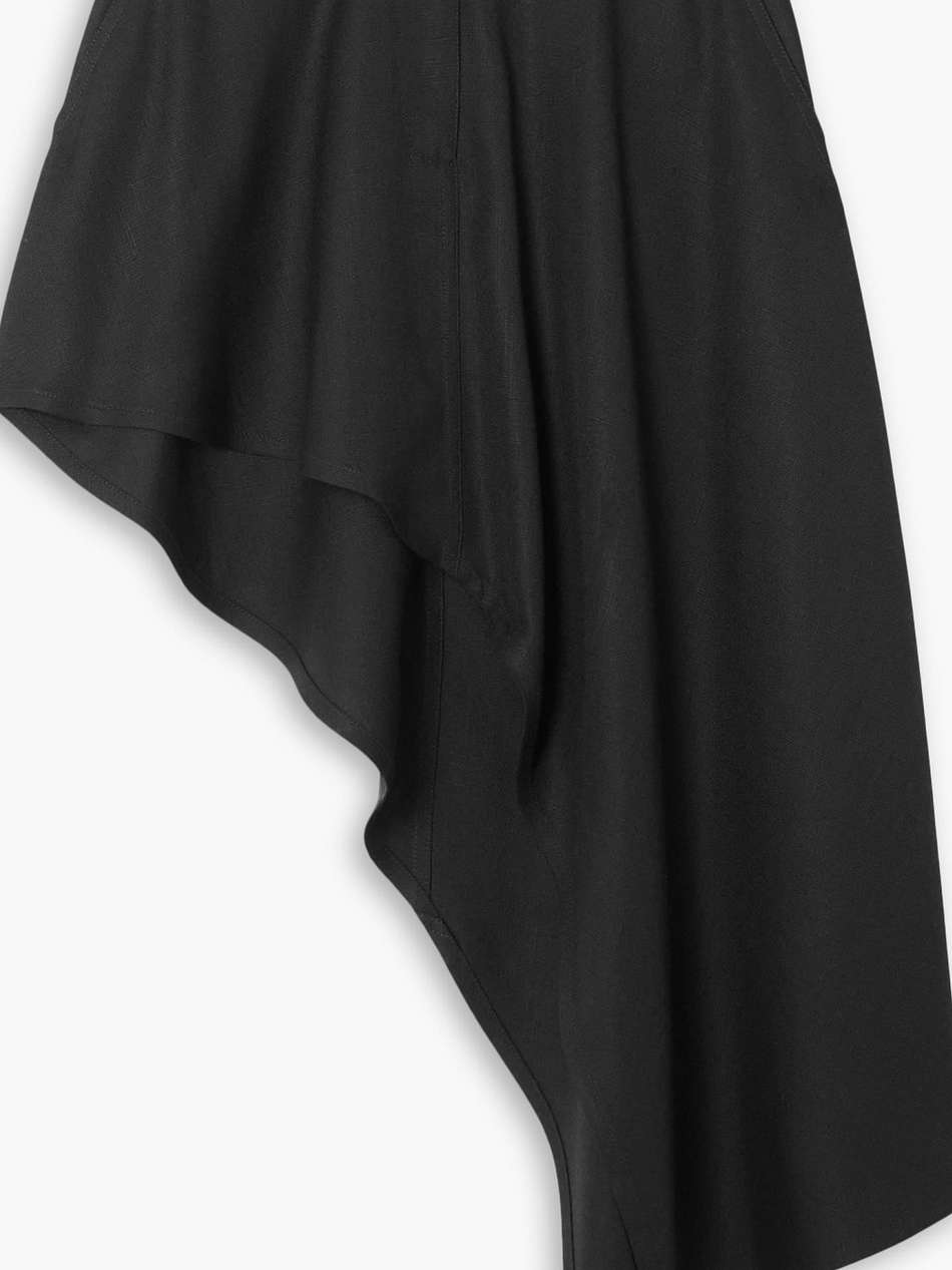 asymmetric woven skirt