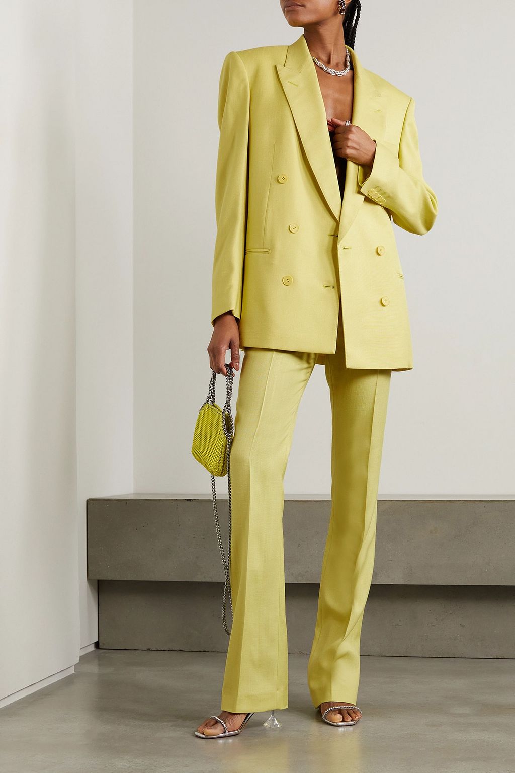 STELLA MCCARTNEY Grain de poudre slim-leg pants