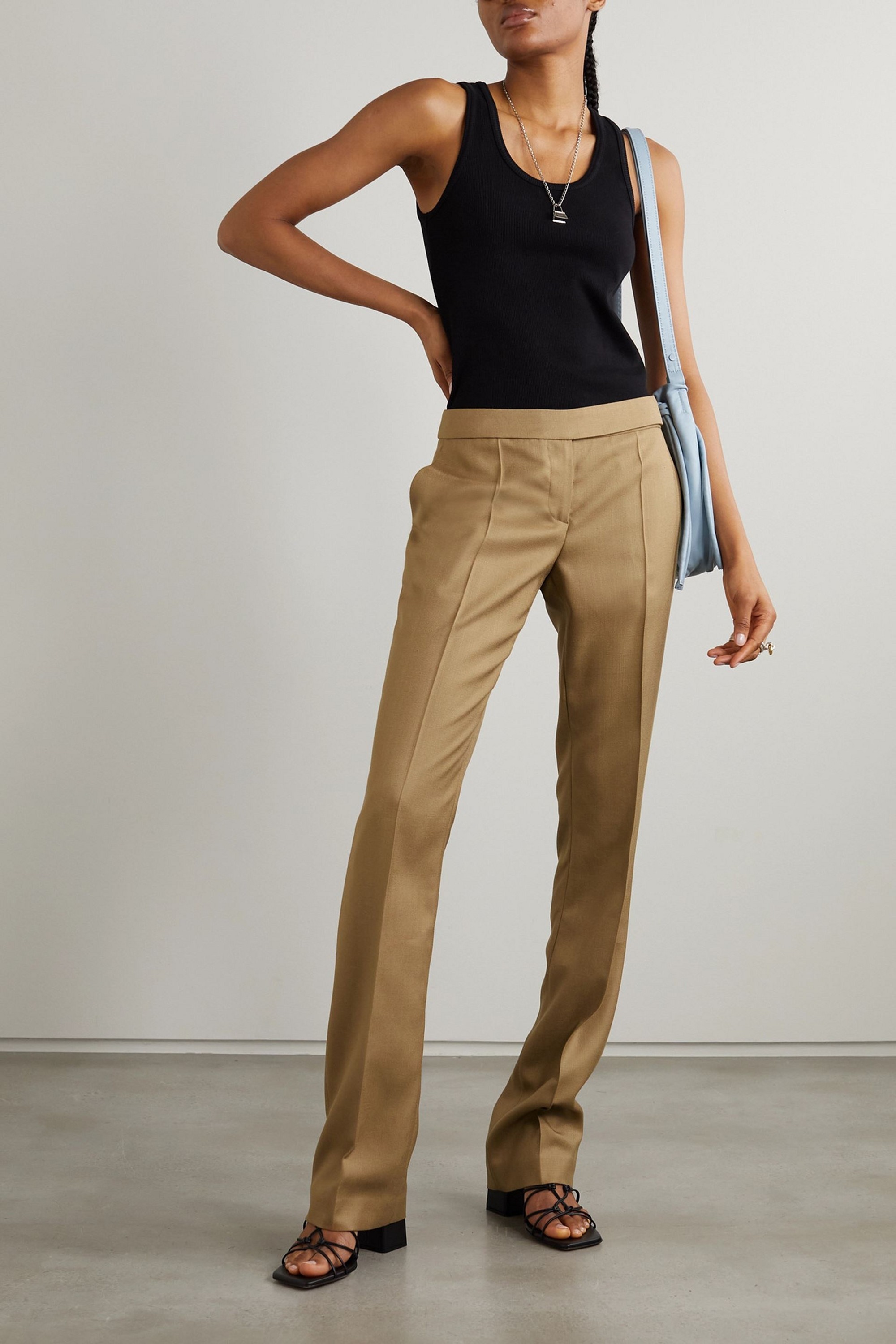 Stella McCartney Grain de poudre straight-leg pants