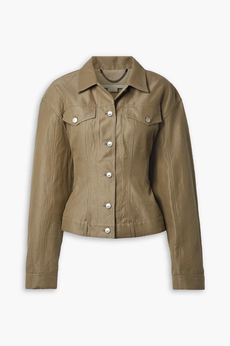 Stella Mccartney Cotton And Linen-blend Jacket In Sand