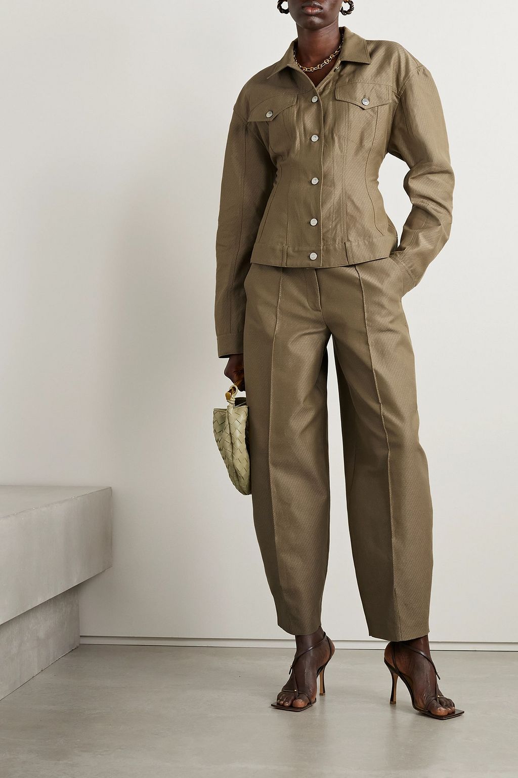 STELLA MCCARTNEY Cotton and linen-blend jacket