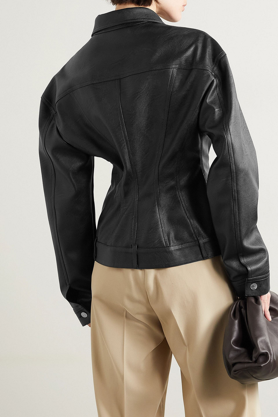  Stella Mccartney - Jacke Aus Kunstleder - Schwarz - It 34 