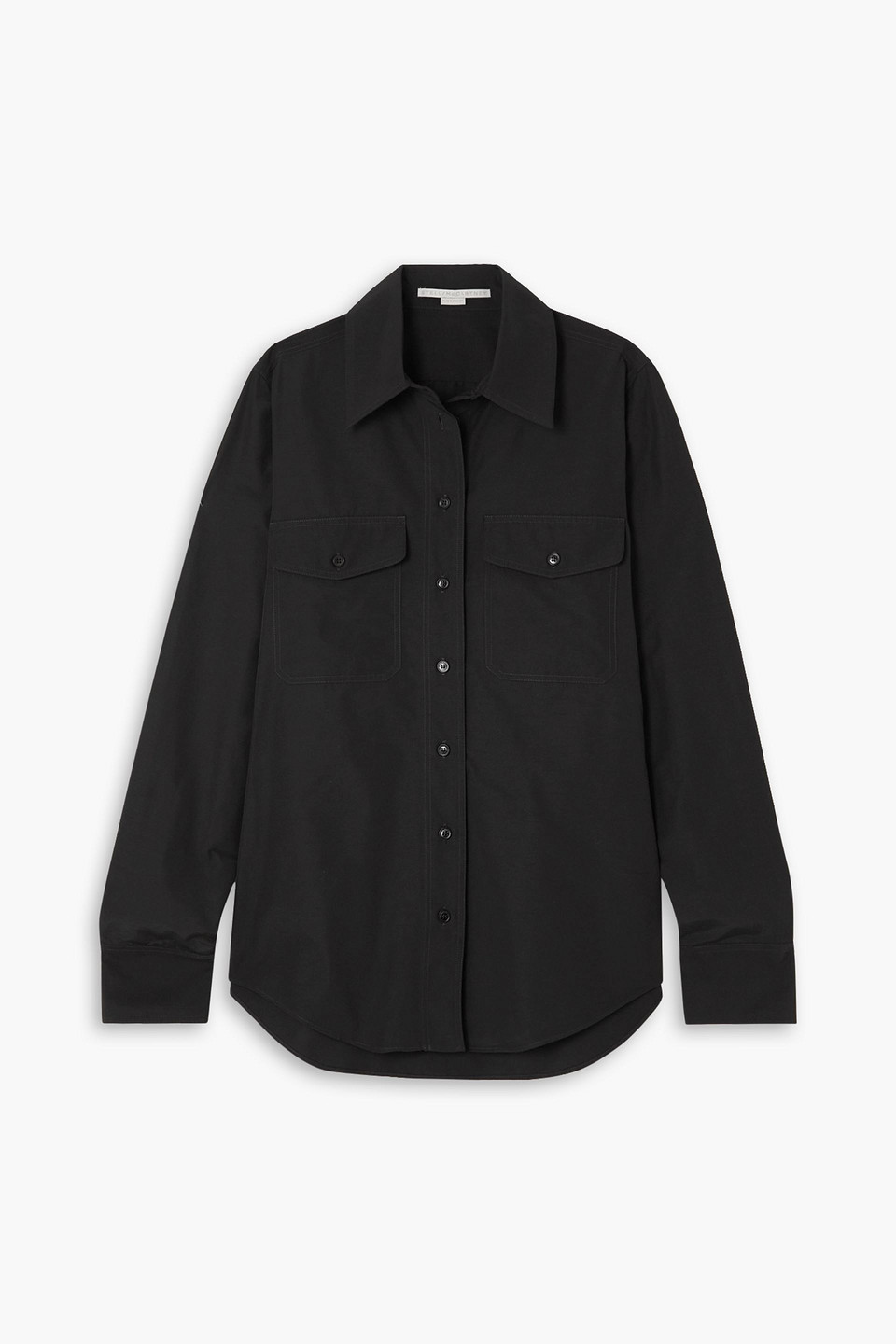 Stella Mccartney Cotton-blend Poplin Shirt In Black