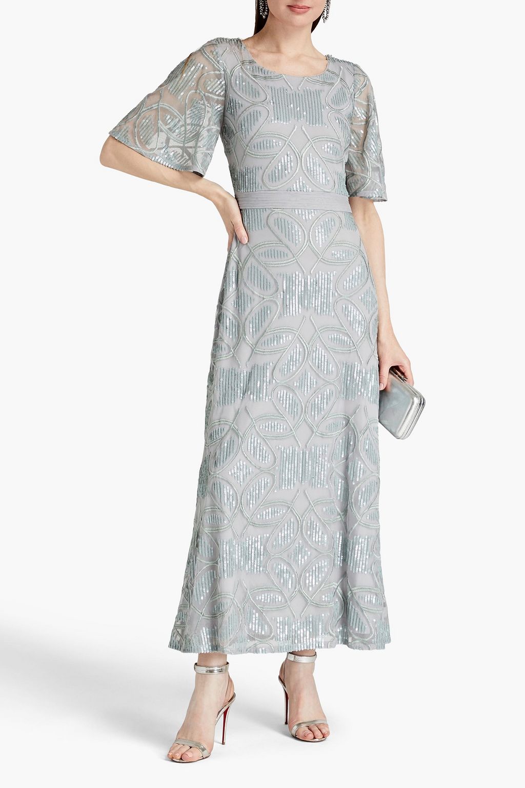 RAISHMA Embroidered sequin-embellished tulle gown