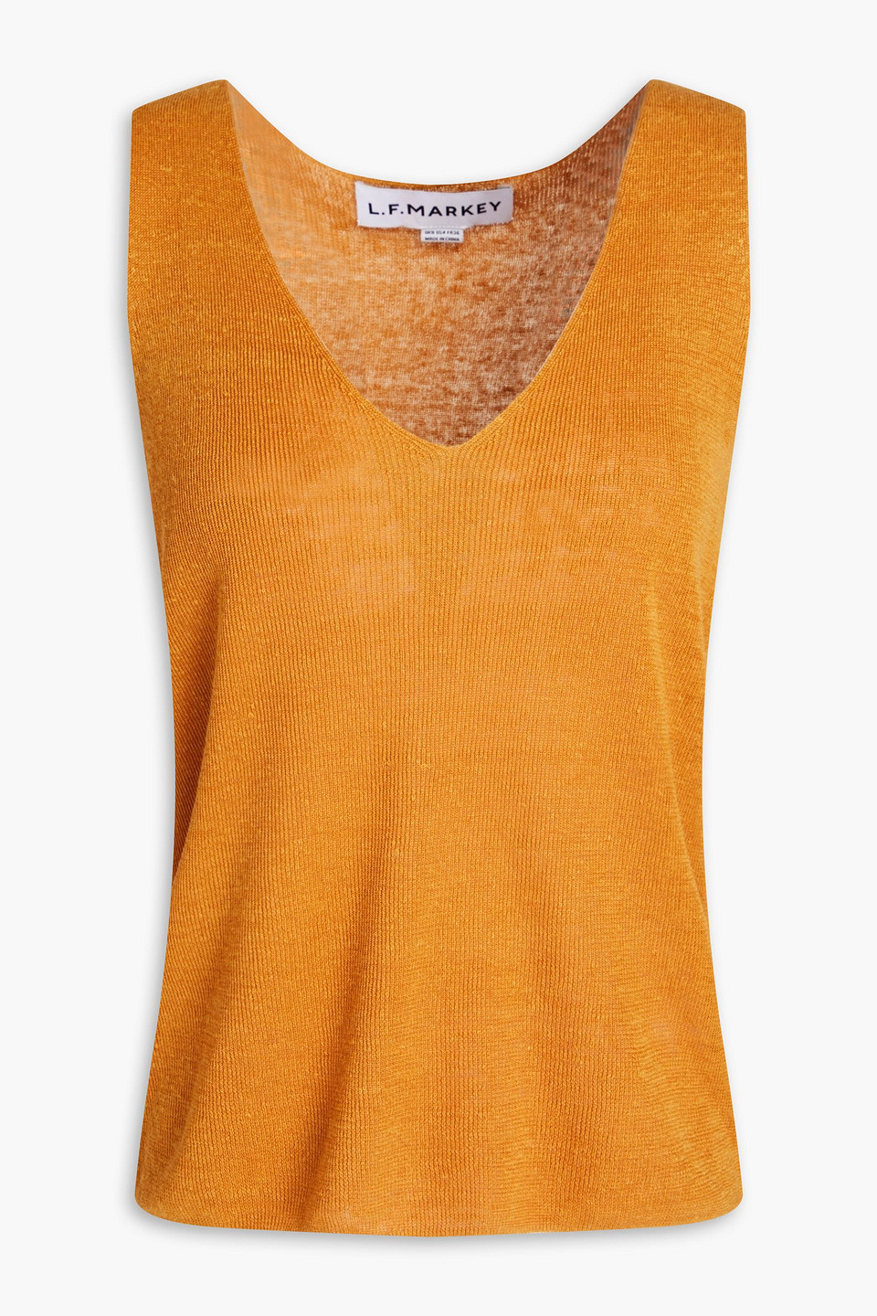 Lf Markey Walter Linen-blend Top In Orange