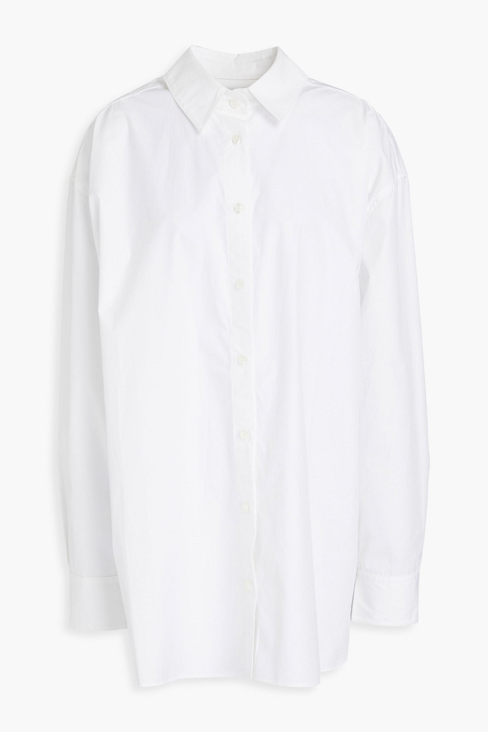 Loulou Studio Cotton-poplin Shirt In White