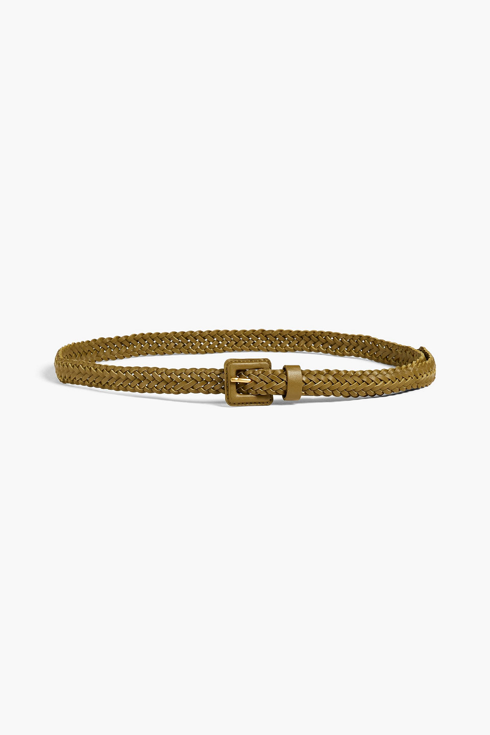 Zimmermann Braided Leather Belt In Army Green