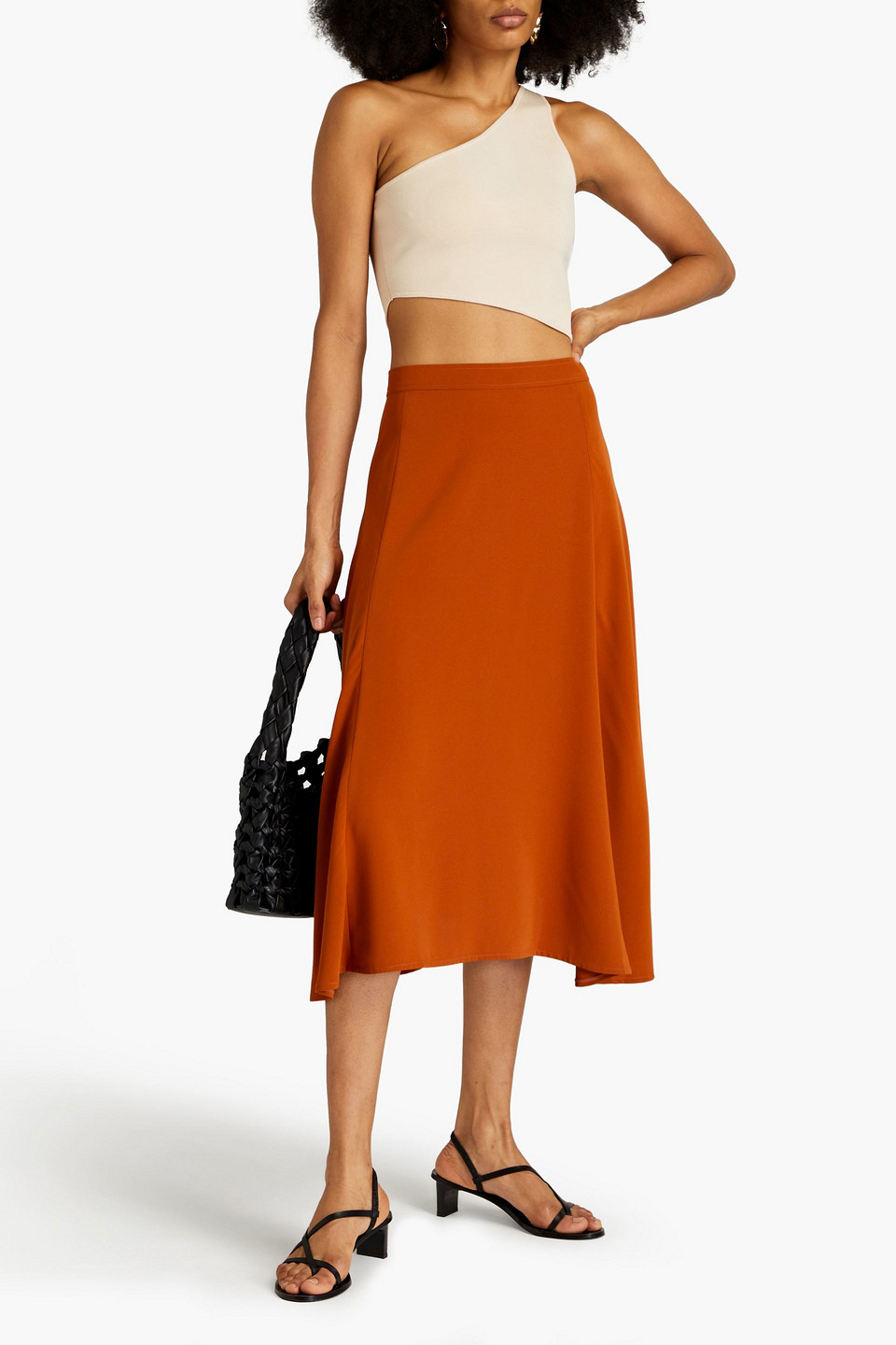  A.l.c. - Asymmetrisches Oberteil Aus Stretch-jersey Mit Asymmetrischer Schulterpartie - Neutral - Xl 