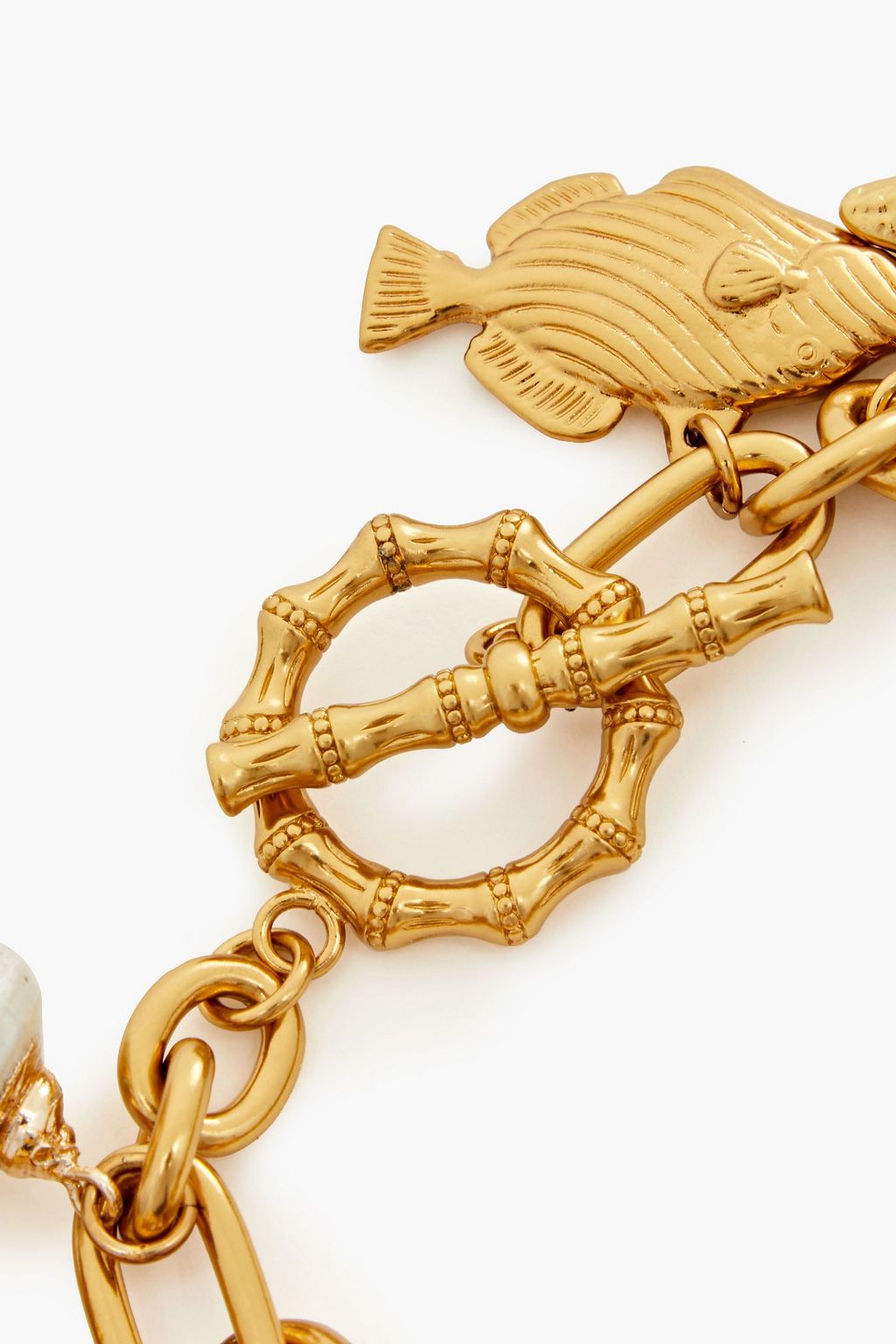 ZIMMERMANN Gold-tone, shell and enamel bracelet