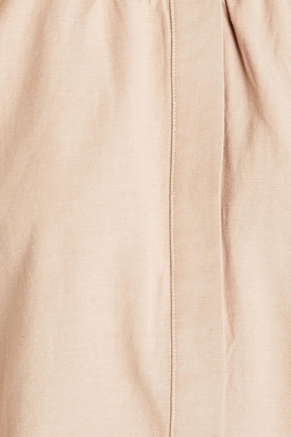 MEADOWS Hazel gathered slub woven blouse