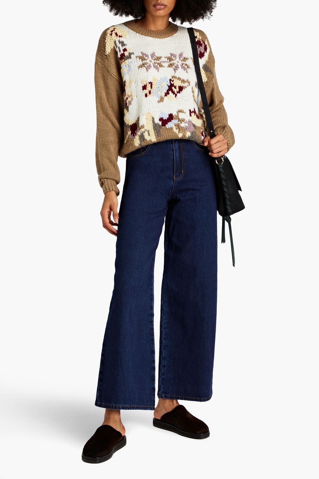 Dark denim Heather highrise wideleg jeans MEADOWS THE