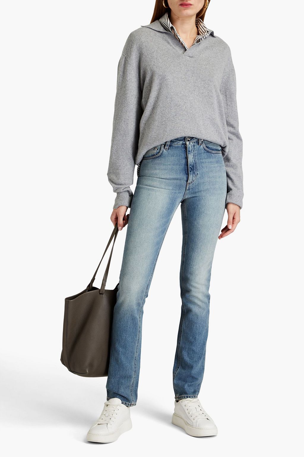 TOTEME Standard high-rise straight-leg jeans