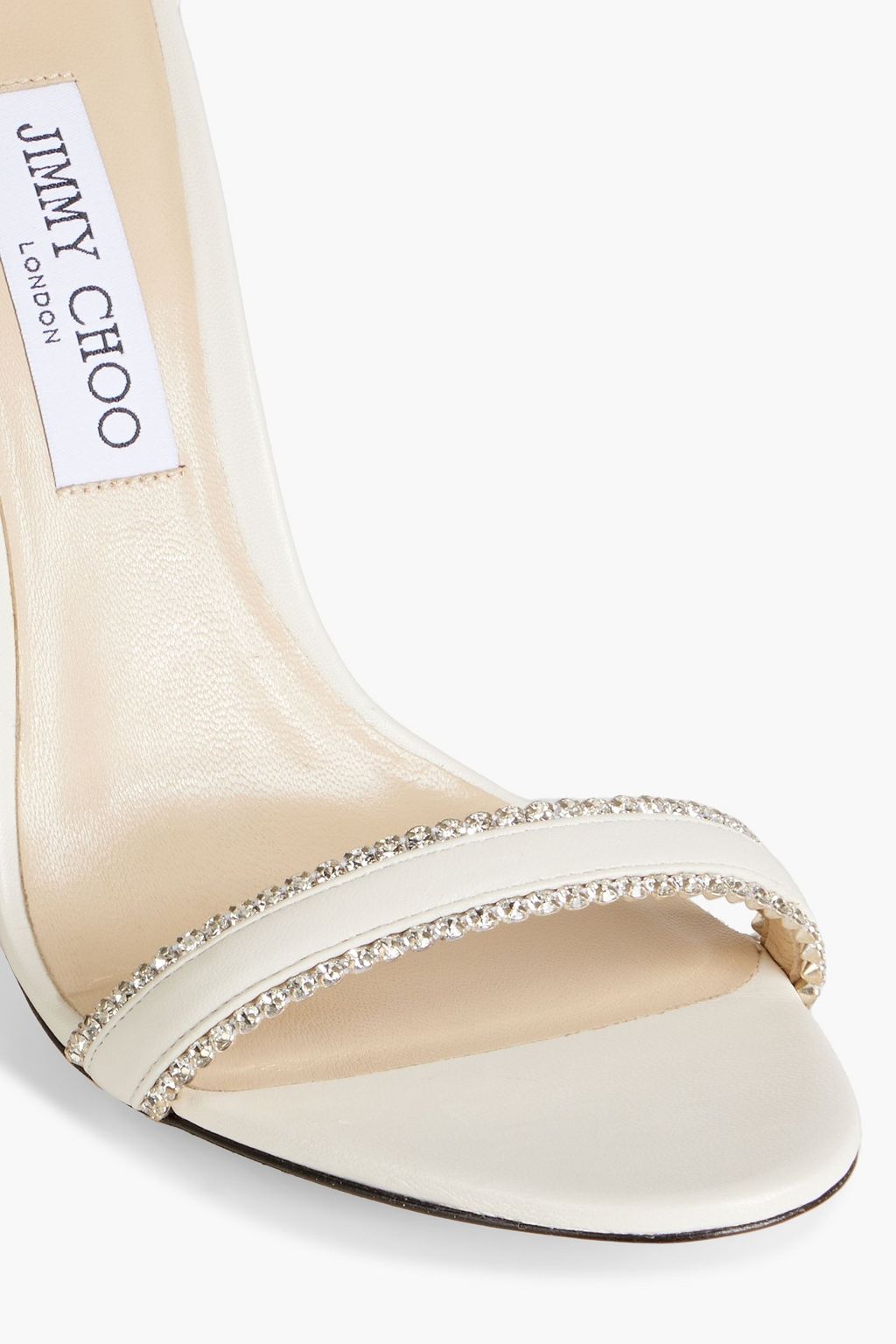 JIMMY CHOO Dochas 100 crystal-embellished leather sandals
