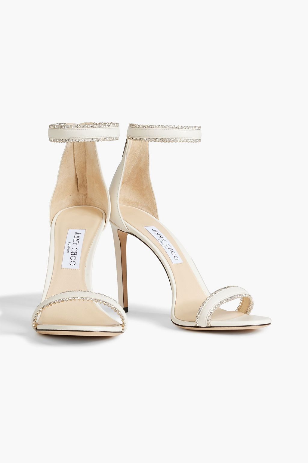 JIMMY CHOO Dochas 100 crystal-embellished leather sandals