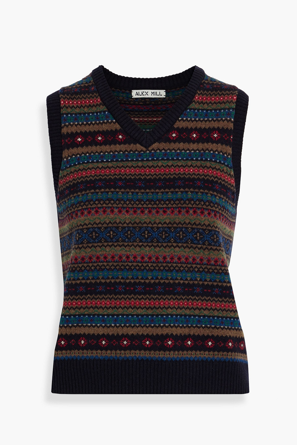 Alex Mill Fair Isle merino wool vest