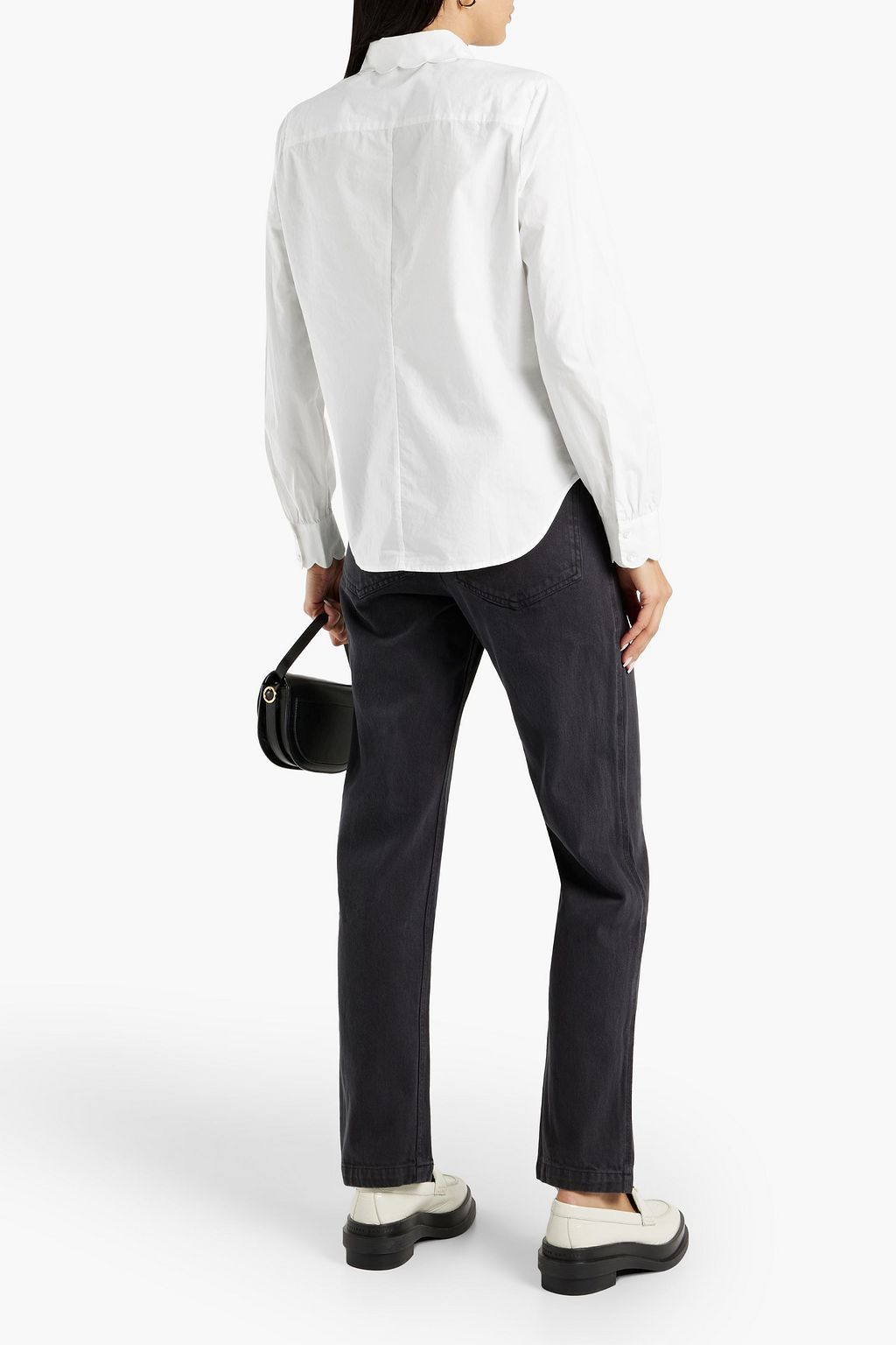 ALEX MILL Scalloped cotton-poplin shirt
