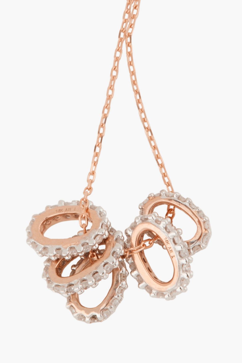 ADINA REYTER 14-karat rose gold diamond necklace