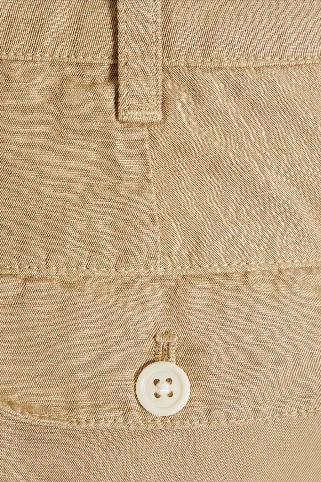 ALEX MILL Pleated cotton and linen-blend straight-leg pants
