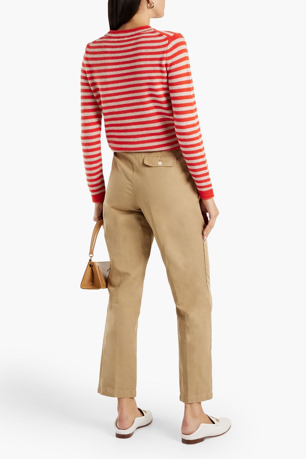 ALEX MILL Pleated cotton and linen-blend straight-leg pants