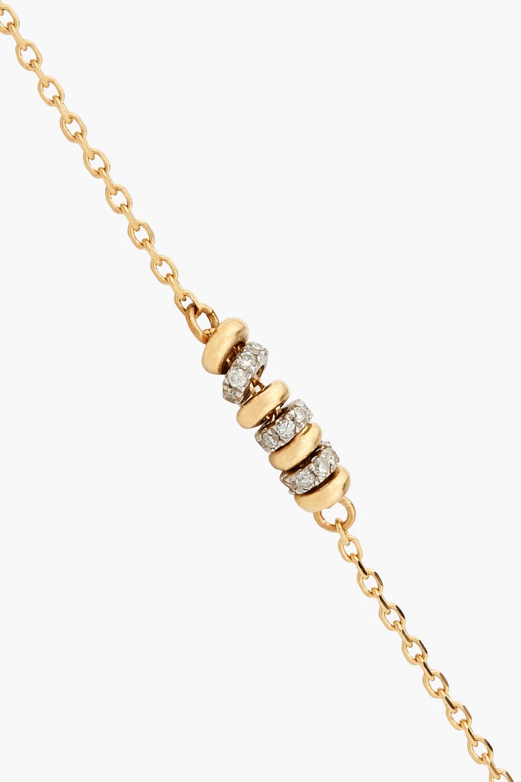 ADINA REYTER 14-karat gold, sterling silver and diamond bracelet