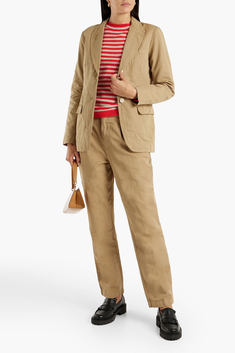 Alex Mill Boy Cotton And Linen-blend Blazer In Sand
