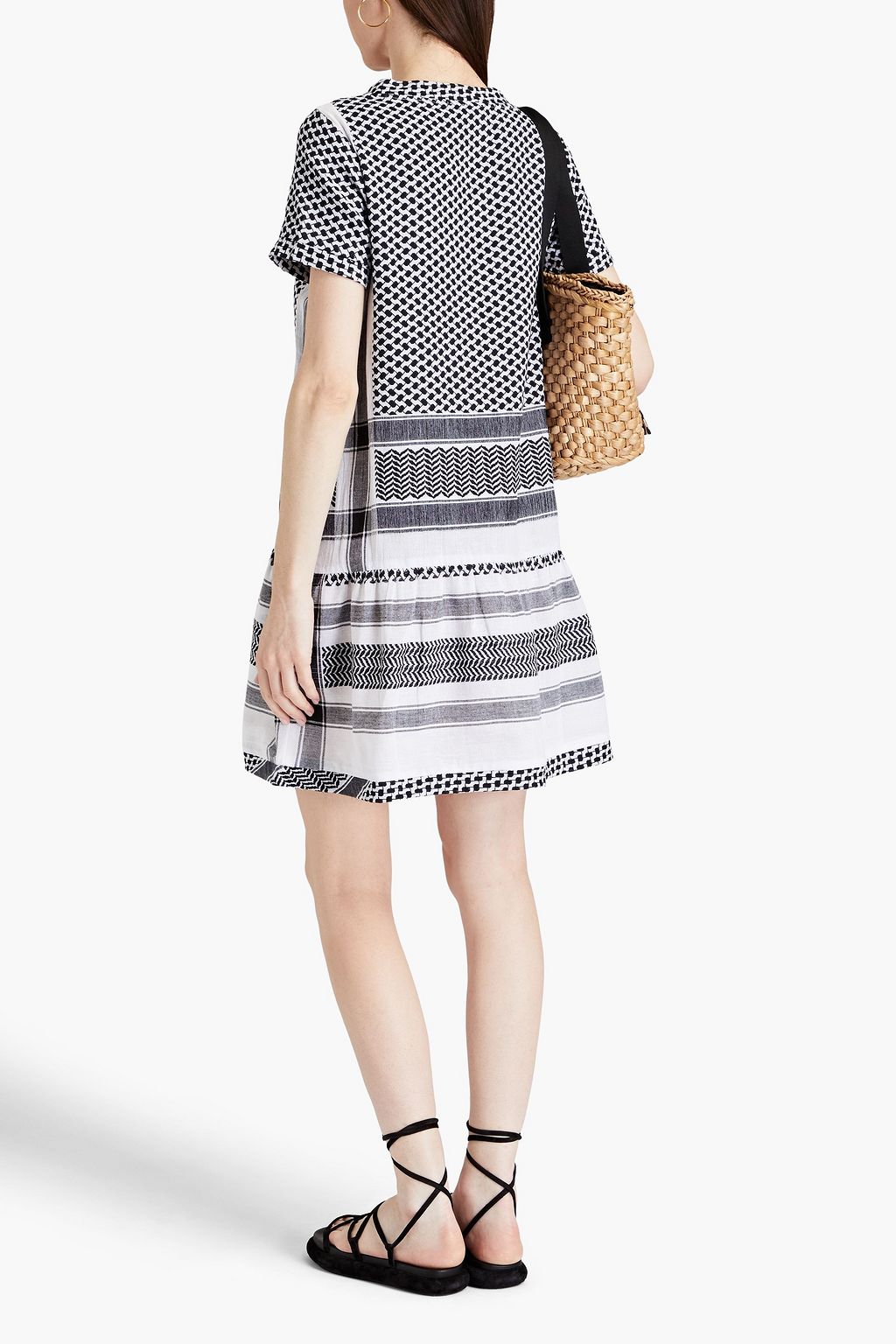 SUMMERY COPENHAGEN Cotton-jacquard mini dress
