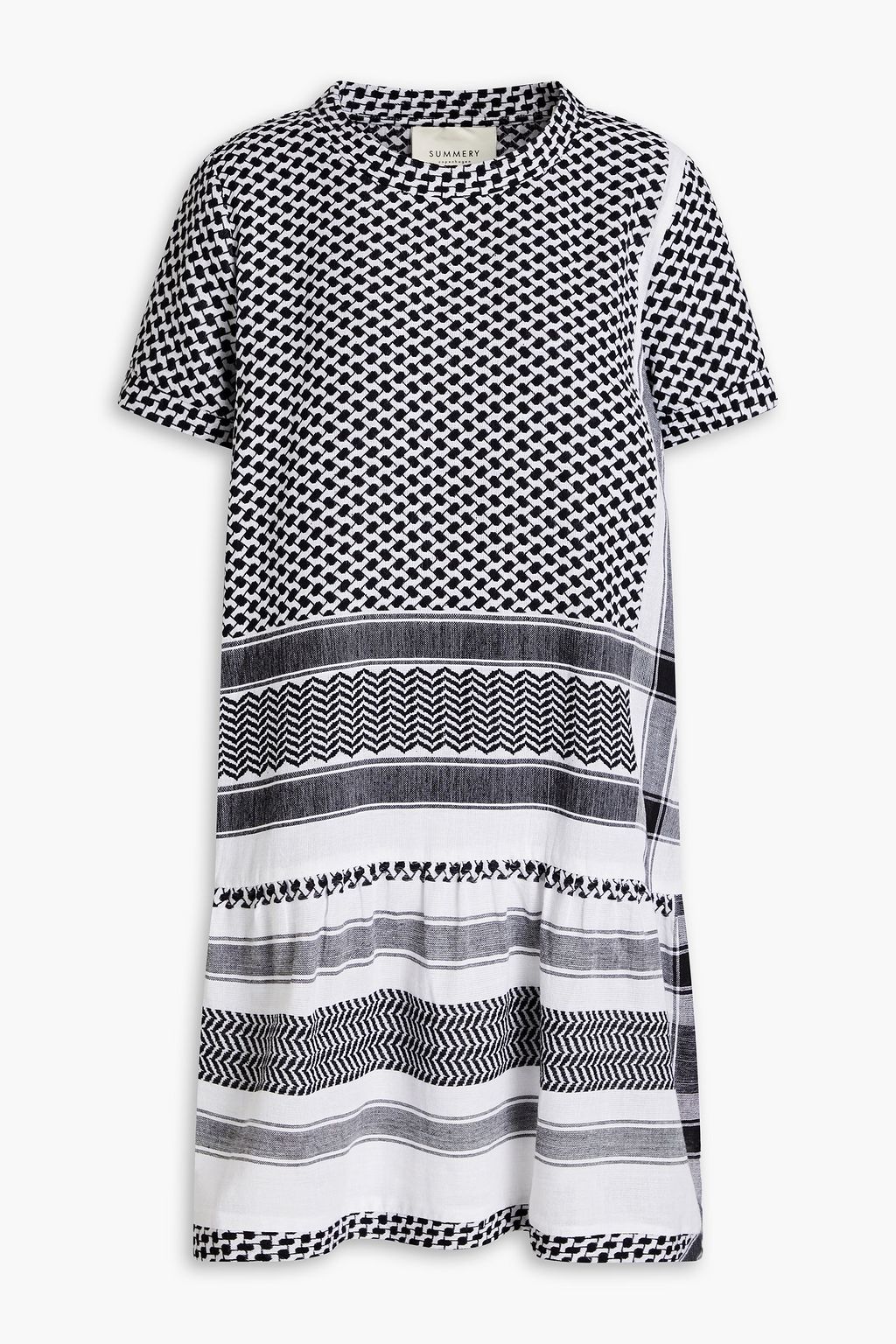 SUMMERY COPENHAGEN Dress 2 V gathered cotton-jacquard mini dress | THE ...