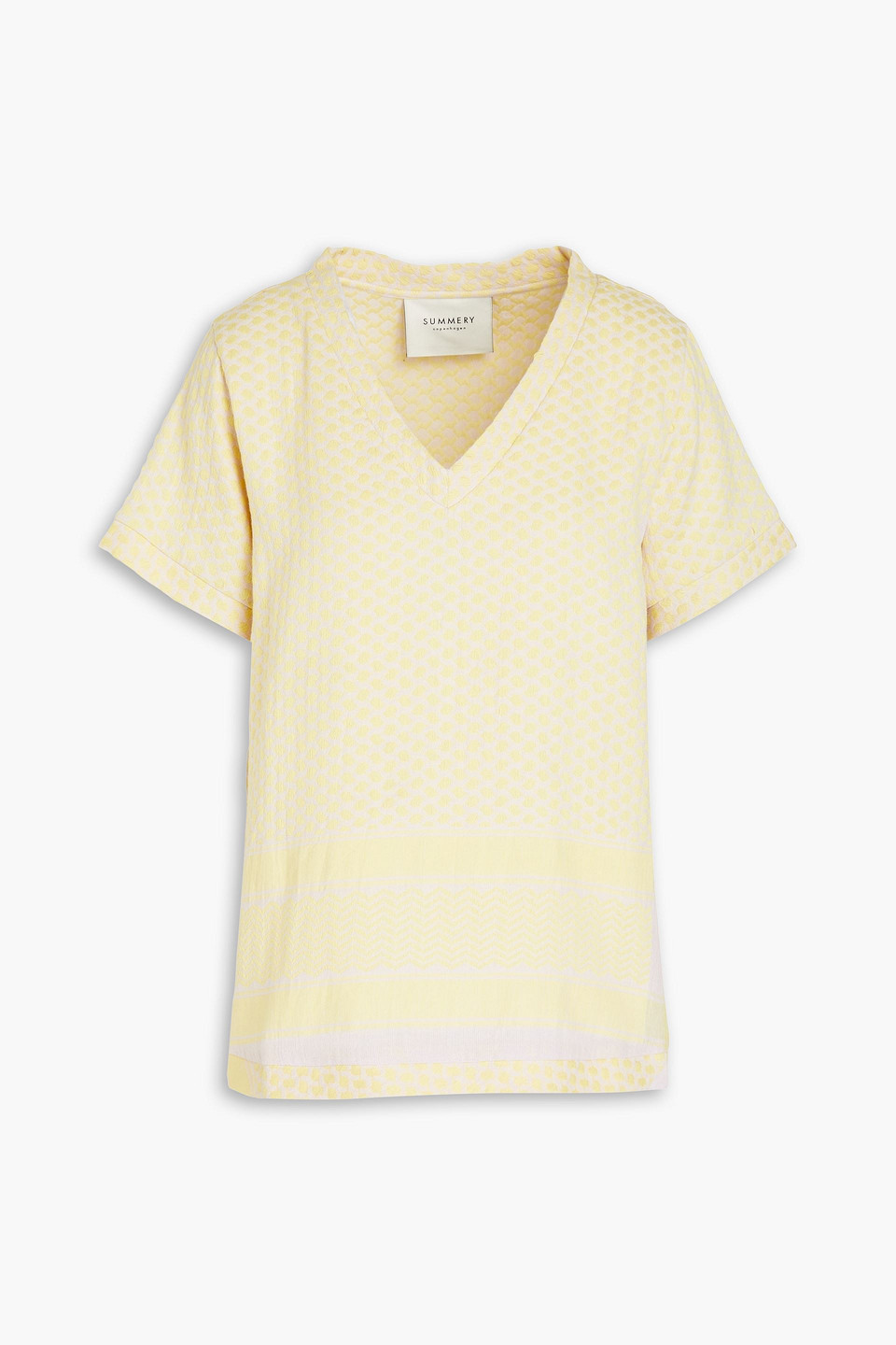 Summery Copenhagen Cotton-jacquard Top In Pink