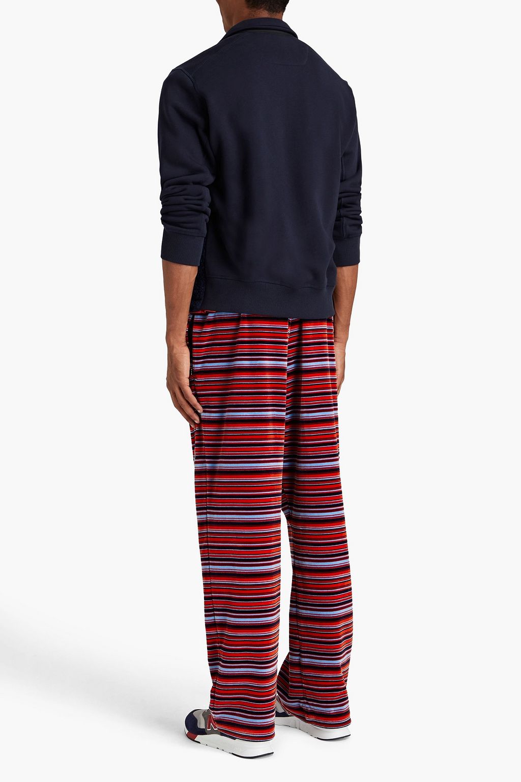WOOLRICH Faux shearling-paneled cotton-fleece zip-up sweatshirt