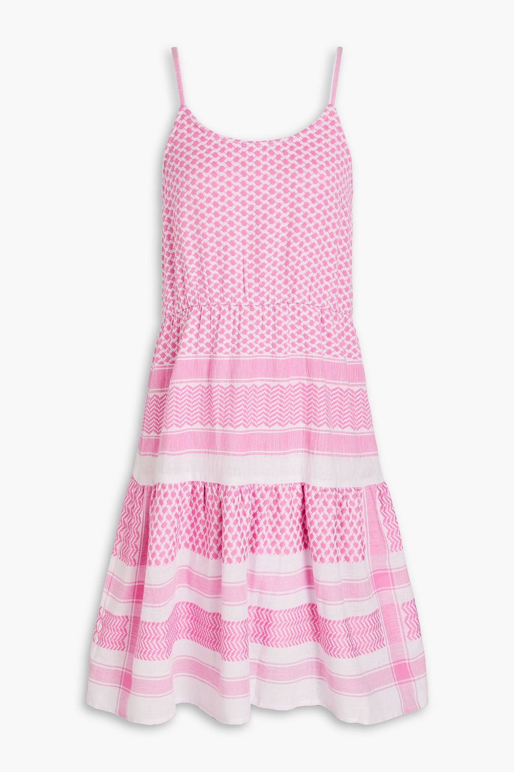 SUMMERY COPENHAGEN Tiered cottonjacquard dress THE