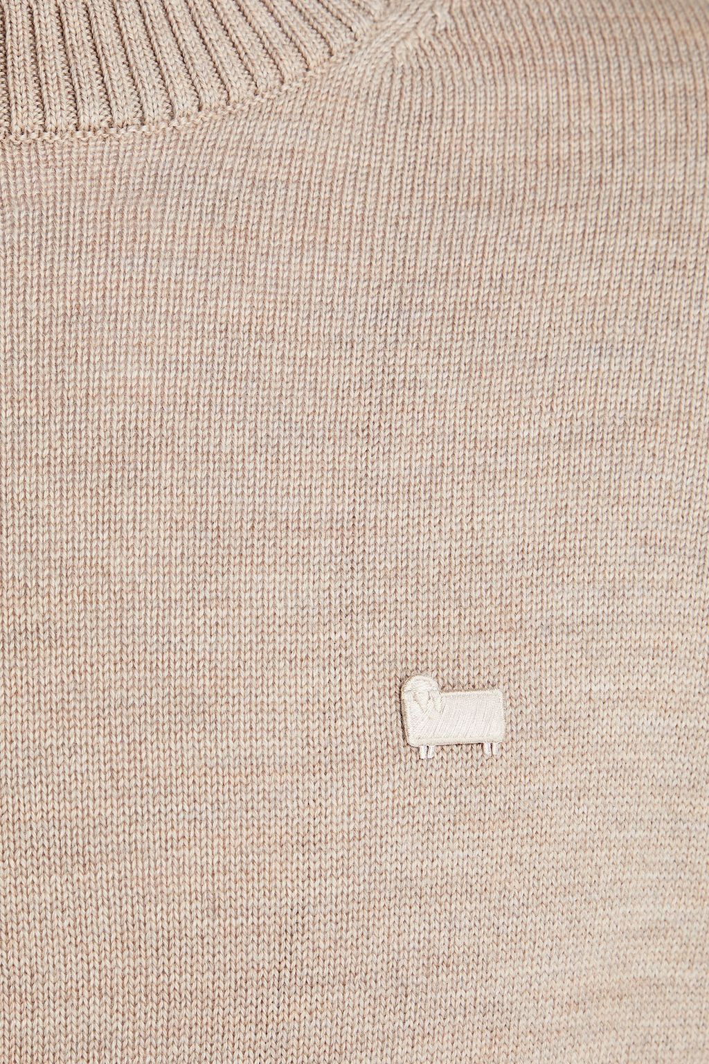 WOOLRICH Appliquéd mélange wool sweater