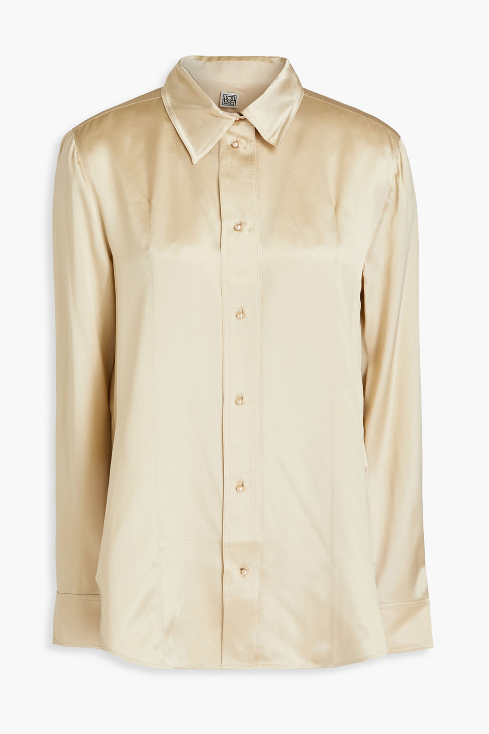 Totême Silk-satin Shirt In Neutrals