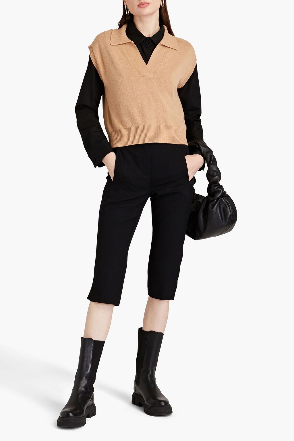 LOULOU STUDIO Pagan mélange cashmere vest