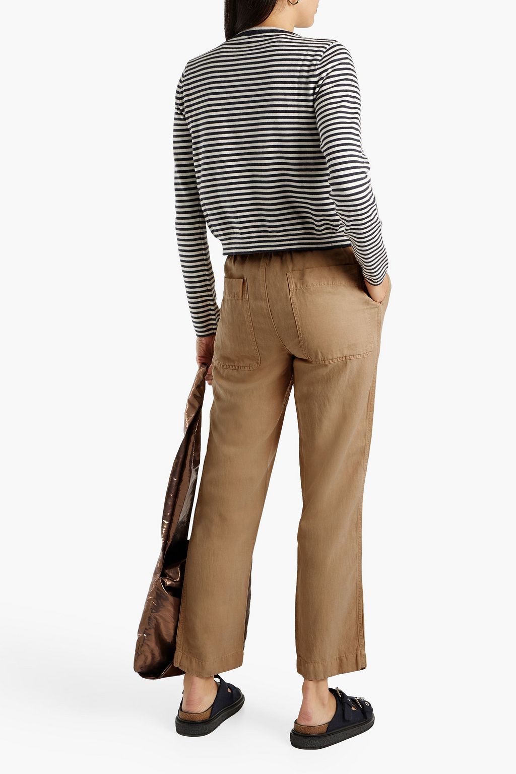 ALEX MILL Linen, TENCEL™ and cotton-blend twill straight-leg pants