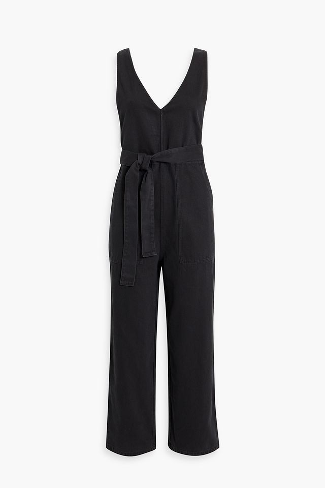 Ollie cropped denim jumpsuit