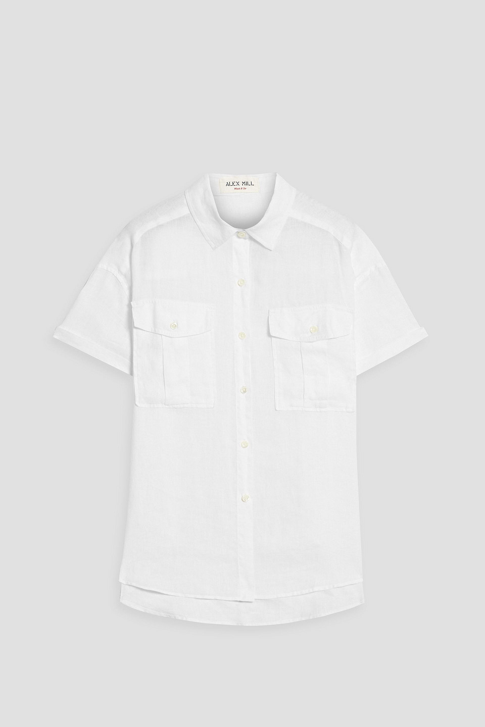 Alex Mill Utility Linen Shirt In White