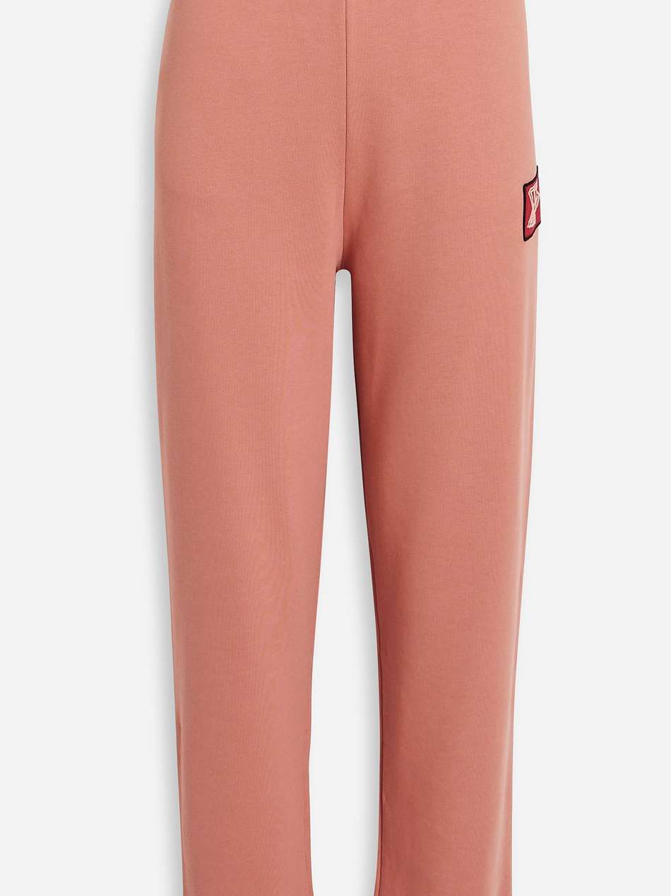 appliquéd french cotton-terry track pants