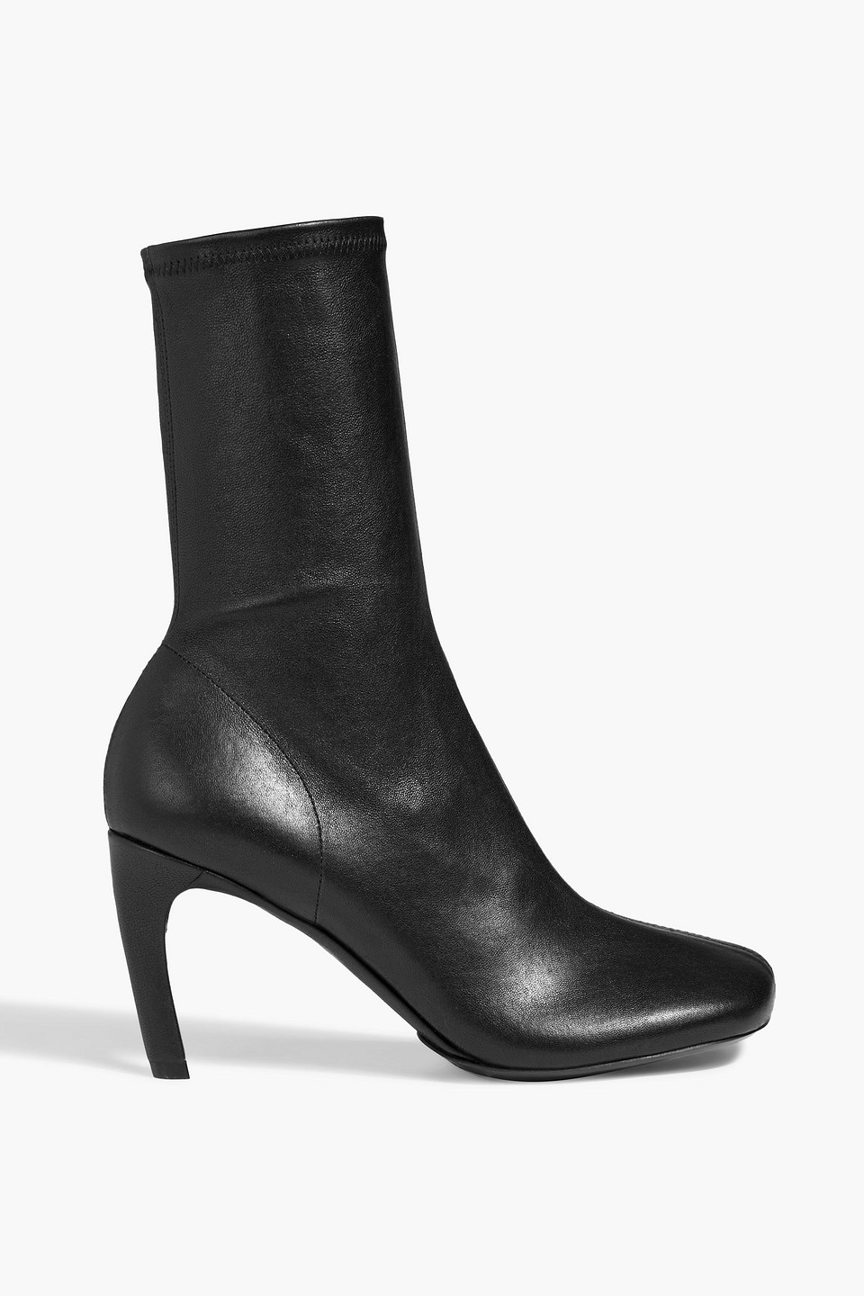 Dries Van Noten Leather Ankle Boots In Black