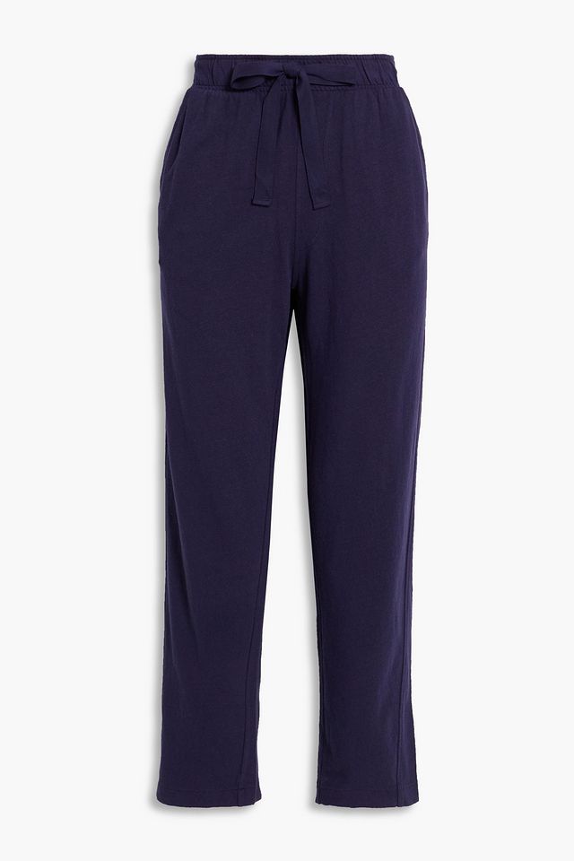 Cotton-jersey track pants