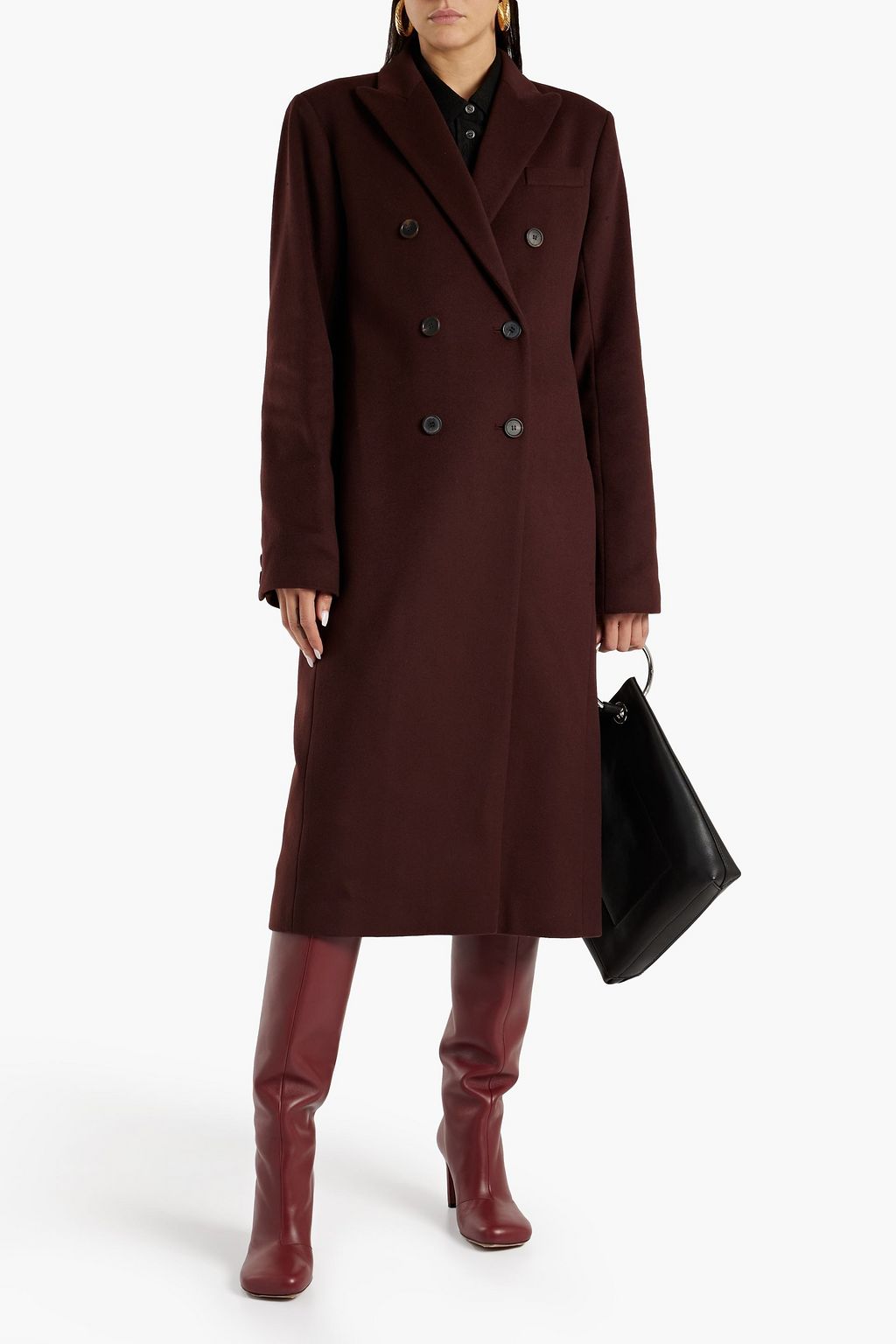JOSEPH Camia double-breasted wool-blend felt coat
