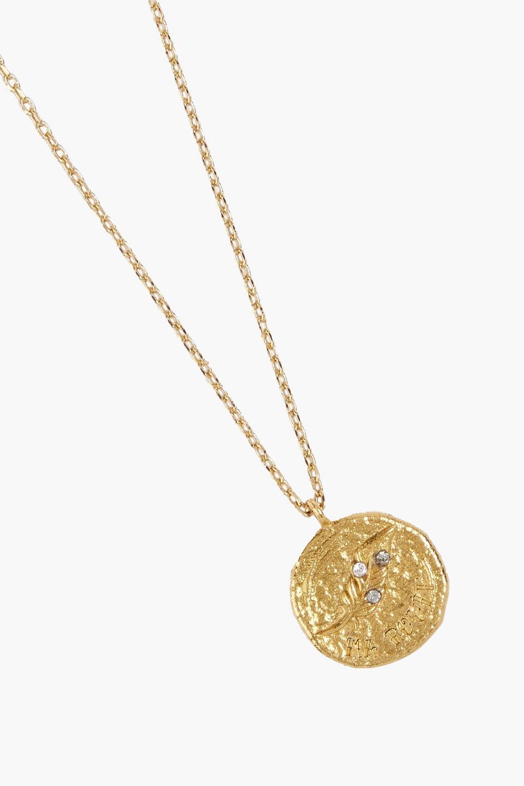 MAJE Gold-tone crystal necklace