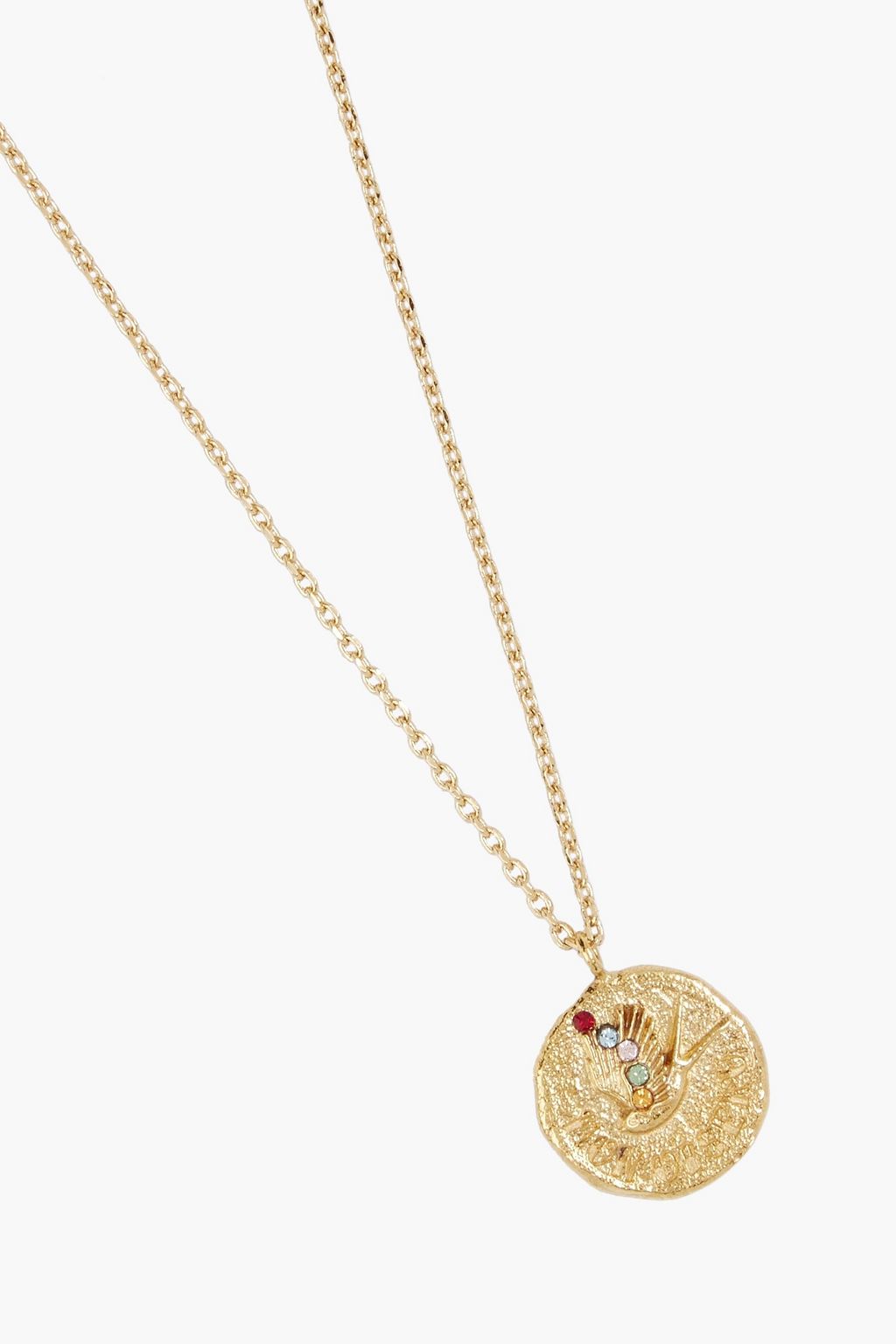MAJE Gold-tone crystal necklace