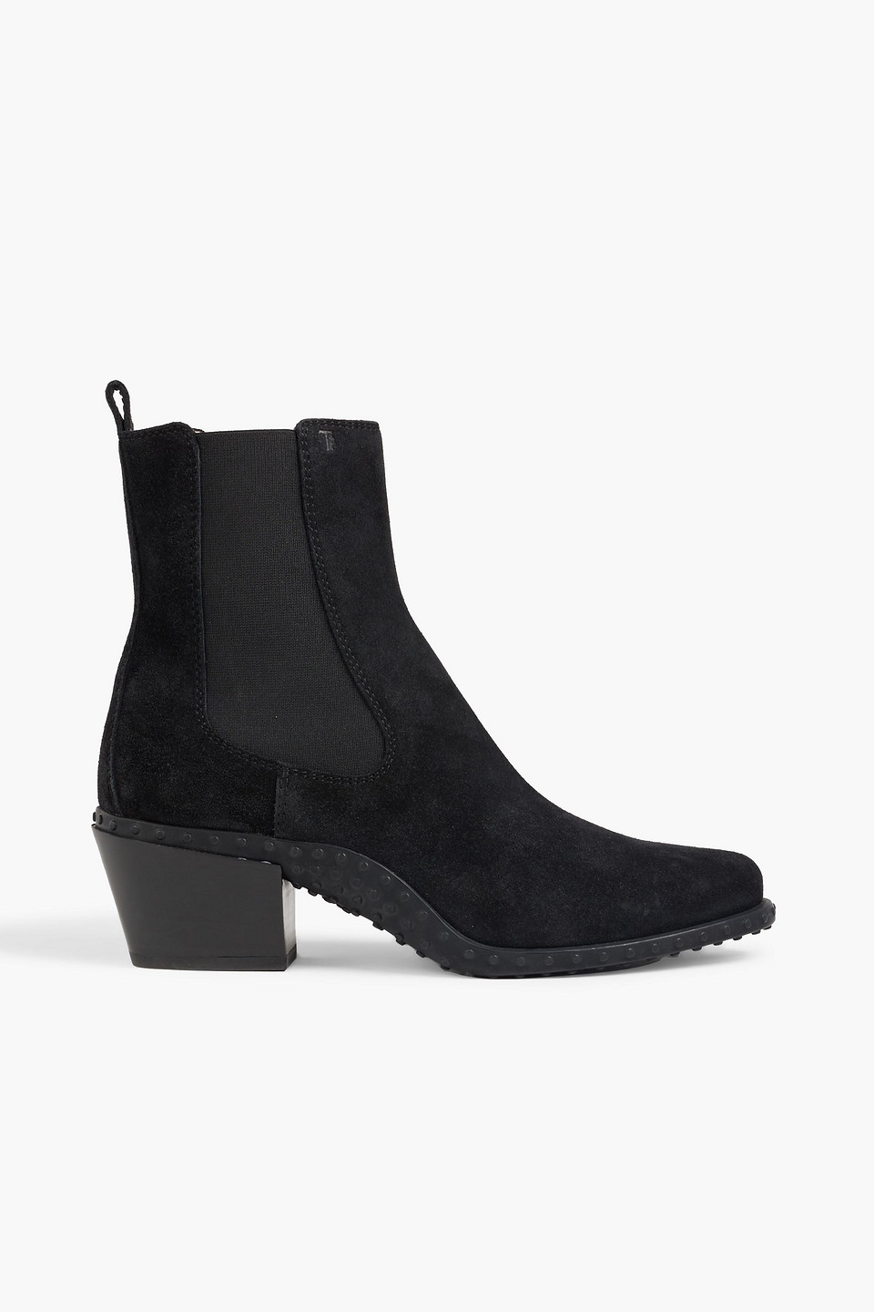 Tod's Suede Ankle Boots In Black