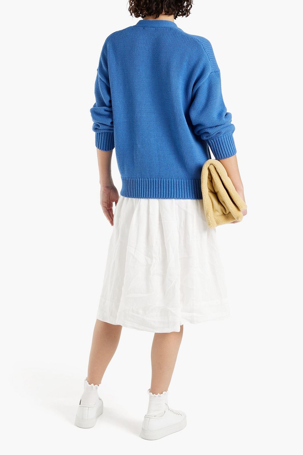 ALEX MILL Kelsey pleated linen skirt