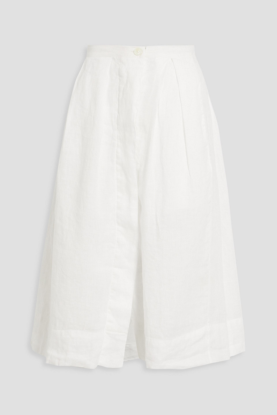 Alex Mill Kelsey Pleated Linen Skirt In White