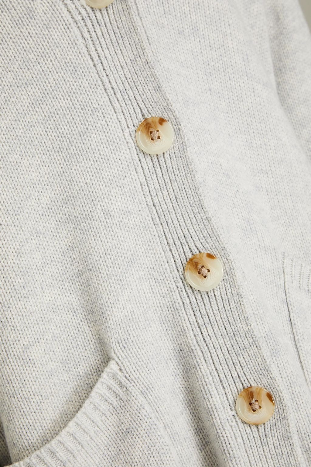 LOULOU STUDIO Maio mélange wool and cashmere-blend cardigan