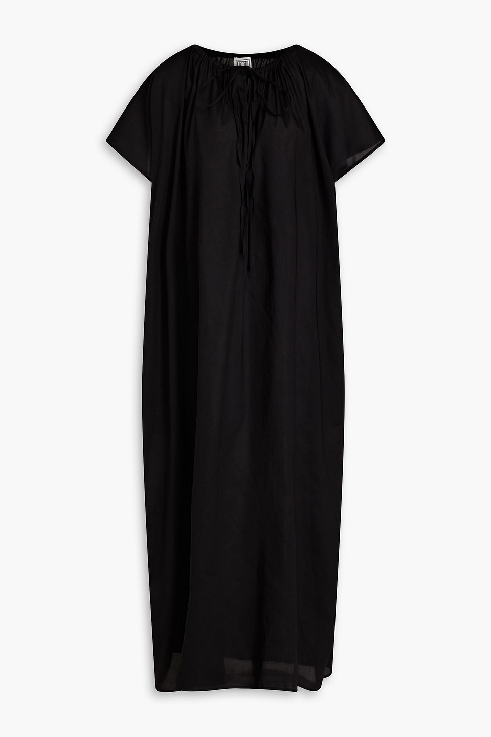 Totême Lyocell And Cotton-blend Kaftan In Black