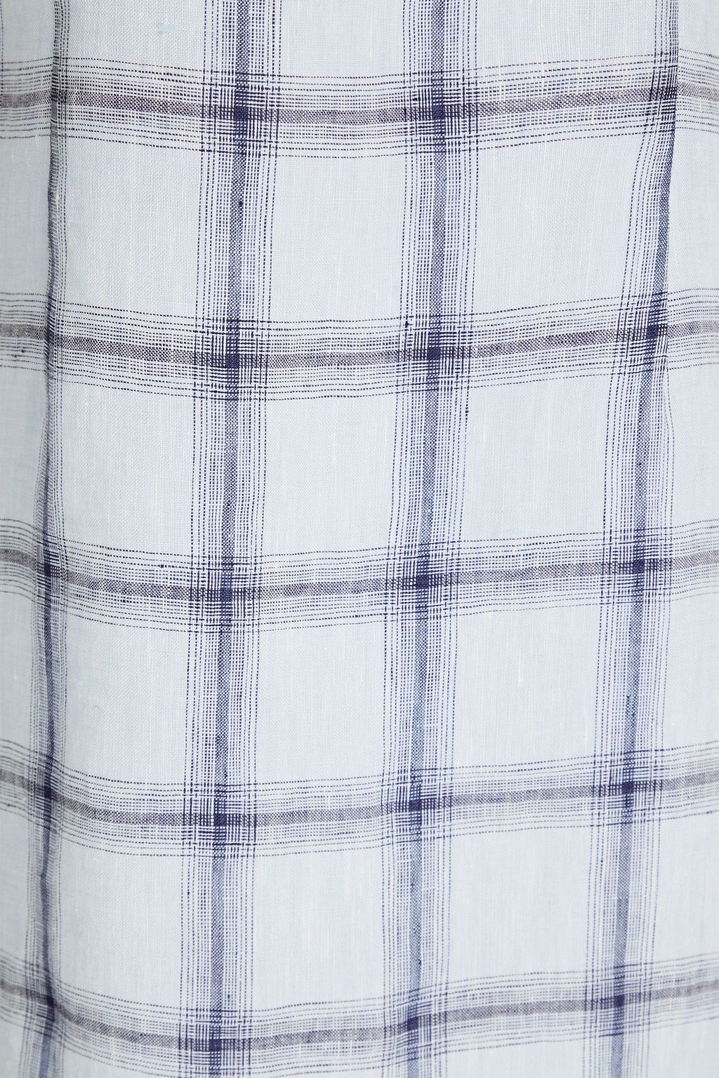 LISA MARIE FERNANDEZ Checked linen mini dress