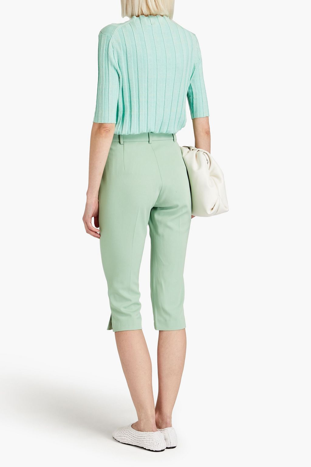 LOULOU STUDIO Cropped stretch-wool slim-leg pants
