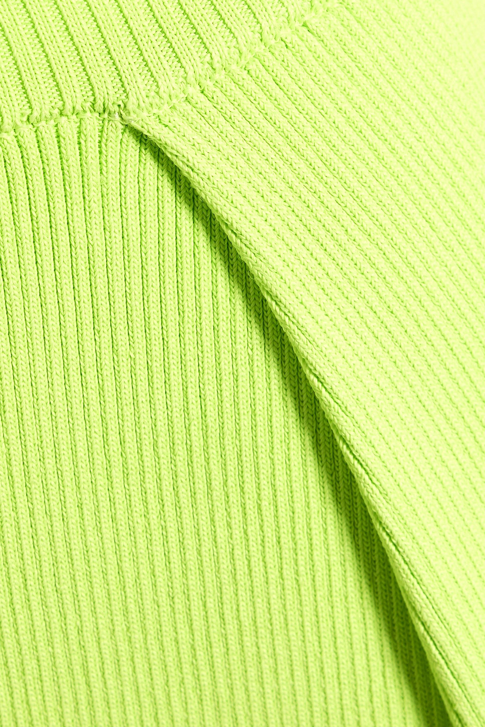 Shop Lapointe Pleated Ribbed-knit Shorts In Lime Green